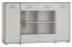Vitrine Kavieng 11, couleur : chêne / blanc - Dimensions : 110 x 178 x 40 cm (H x L x P)