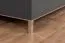 Table basse contemporaine Vaitele 29 | Anthracite brillant & noyer | 90 x 90 x 37 cm