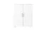 Commode en pin massif blanc Columba 06 | 101 x 80 x 50 cm | 3 grands compartiments | Grand espace de rangement | Structure stable