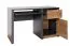 Bureau Selun 11, Couleur : Chêne brun foncé / Gris - 75 x 120 x 53 cm (h x l x p)
