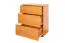 Commode 3 tiroirs finition aulne | Style moderne | 78 x 65 x 40 cm | Série Kebumen