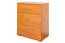 Commode 3 tiroirs finition aulne | Style moderne | 78 x 65 x 40 cm | Série Kebumen