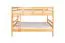 Lit superposé divisible avec matelas Bonell K24/n | 140 x 200 cm | Hêtre massif naturel laqué | Tête et pied droits
