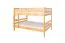 Lit superposé divisible avec matelas Bonell K24/n | 140 x 200 cm | Hêtre massif naturel laqué | Tête et pied droits