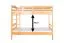 Lits superposés 90 x 200 cm pour adultes "Easy Premium Line" K17/n, Hauteur 174 cm, hêtre massif laqué naturel, séparable, grand espace entre les lits