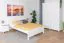 Chambre complète style maison de campagne | Set K Junco 4 pièces | Blanc | Pin massif | Lit 120 x 200 cm