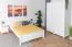 Chambre complète style maison de campagne | Set K Junco 4 pièces | Blanc | Pin massif | Lit 120 x 200 cm