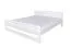Lit double blanc en hêtre massif 115, lit d'appoint avec sommier à lattes, dimensions du matelas 180 x 200 cm, montage simple et rapide, robuste et stable