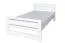 Lit enfant élégant en bois massif de hêtre 115C blanc | Sommier inclus | Couchage 200 x 100 cm | Stable et haut de gamme