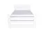 Lit enfant élégant en bois massif de hêtre 115C blanc | Sommier inclus | Couchage 200 x 100 cm | Stable et haut de gamme