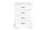 Commode étroite en pin massif blanc | 4 tiroirs spacieux | 73 x 53 x 54 cm | Pipilo 25 | Rangement compact