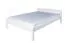 Lit simple blanc, lit d'appoint en pin massif 85, sommier à lattes inclus, dimensions du matelas 140 x 200 cm, finition de haute qualité, design moderne