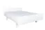 Lit simple blanc, lit d'invité moderne en bois massif de hêtre 116B, sommier à lattes inclus, surface de couchage 140 x 200 cm, stable et durable, finition de haute qualité