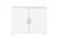 Commode en pin massif Columba 18 | Blanc | 79 x 100 x 50 cm | 2 grands compartiments | Design moderne et spacieux
