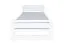 Lit enfant moderne en pin massif blanc 100x200 cm | Sommier inclus | Montage facile | Design robuste