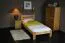 Lit simple / lit d'appoint en bois de pin massif, naturel A27, sommier à lattes inclus - Dimensions 120 x 200 cm 