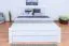 Lit double Easy Premium Line K8 en surlongueur 160 x 220 cm | Hêtre massif blanc laqué | Design moderne