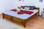 Lit double / lit d'appoint en pin massif, chêne rustique 77C, avec sommier à lattes - 180 x 200 cm (l x L)