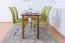 Table carrée en pin massif Junco 227D | Finition chêne rustique | 120 x 60 cm | Style moderne et robuste