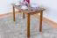 Table carrée en pin massif Junco 227D | Finition chêne rustique | 120 x 60 cm | Style moderne et robuste