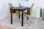 Table carrée en pin massif finition noyer | Junco 228A | 100 x 70 cm | Design moderne et chaleureux