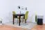 Table carrée en pin massif finition noyer | Junco 228A | 100 x 70 cm | Design moderne et chaleureux