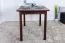 Table carrée en pin massif finition noyer | Junco 228A | 100 x 70 cm | Design moderne et chaleureux