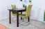 Table carrée en pin massif finition noyer | Junco 228A | 100 x 70 cm | Design moderne et chaleureux