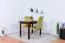 Table carrée en pin massif finition noyer | Junco 228A | 100 x 70 cm | Design moderne et chaleureux
