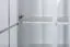 Vitrine blanche en pin massif Junco 34 | 195 x 80 x 35 cm | 1 tiroir, 2 portes vitrées, 4 compartiments