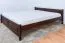 Lit jeune adulte pin massif | Finition noyer 77C | Sommier à lattes | 180 x 200 cm
