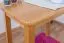 Table en pin massif finition aulne Junco 226B | Forme carrée | 50 x 90 cm | Design moderne et robuste