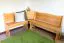 Banc d’angle en pin massif | Finition aulne | Junco 243 | 85 x 110 x 150 cm | Design L spacieux