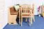 Banc d’angle en pin massif naturel Junco 244 | Forme L gain de place | 85 x 110 x 148 cm