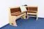 Banc d’angle en pin massif naturel Junco 244 | Forme L gain de place | 85 x 110 x 148 cm