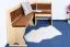 Banc d’angle en pin massif naturel Junco 244 | Forme L gain de place | 85 x 110 x 148 cm