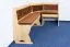 Banc d’angle en pin massif naturel Junco 244 | Forme L gain de place | 85 x 110 x 148 cm