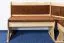 Banc d’angle en pin massif naturel Junco 244 | Forme L gain de place | 85 x 110 x 148 cm