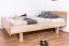 Lit simple / lit d'appoint en hêtre massif, naturel 116, sommier à lattes inclus - Dimensions 140 x 200 cm
