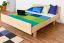 Lit junior en bois de hêtre massif naturel 116 | Sommier inclus | 160 x 200 cm