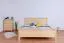 Lit junior en pin massif naturel 69 | Sommier inclus | 160 x 200 cm | Design moderne et robuste