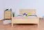 Lit junior en pin massif naturel 69 | Sommier inclus | 160 x 200 cm | Design moderne et robuste
