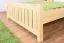 Lit enfant ou adolescent en pin massif naturel 140 x 200 cm | Inclus sommier à lattes | Design moderne | Structure robuste