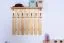 Vestiaire mural en bois de pin massif naturel Junco 350 | 7 patères | 1 étagère | 80 x 81 x 28,5 cm