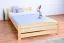 Lit simple / lit d'appoint en pin massif naturel 83, sommier à lattes inclus - 140 x 200 cm