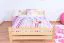 Lit simple / lit d'appoint en pin massif naturel 83, sommier à lattes inclus - 140 x 200 cm