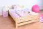 Lit simple / lit d'appoint en pin massif naturel 83, sommier à lattes inclus - 140 x 200 cm