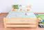 Lit simple / lit d'appoint en pin massif naturel 83, sommier à lattes inclus - 140 x 200 cm