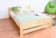 Lit simple / lit d'appoint en pin massif naturel 83, sommier à lattes inclus - 140 x 200 cm