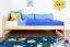 Lit enfant ou adolescent en pin massif naturel 84 | 100 x 200 cm | Sommier inclus | Design moderne et robuste